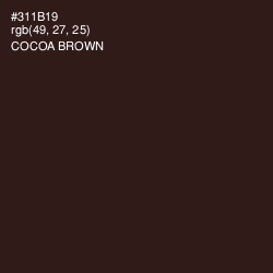 #311B19 - Cocoa Brown Color Image